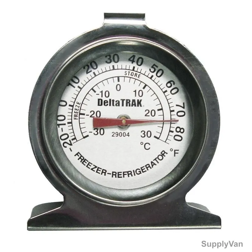 Deltatrak Freezer and Refrigerator Thermometer, 29004, 5CM Dia, -30 to 30 Deg.C Temp Range