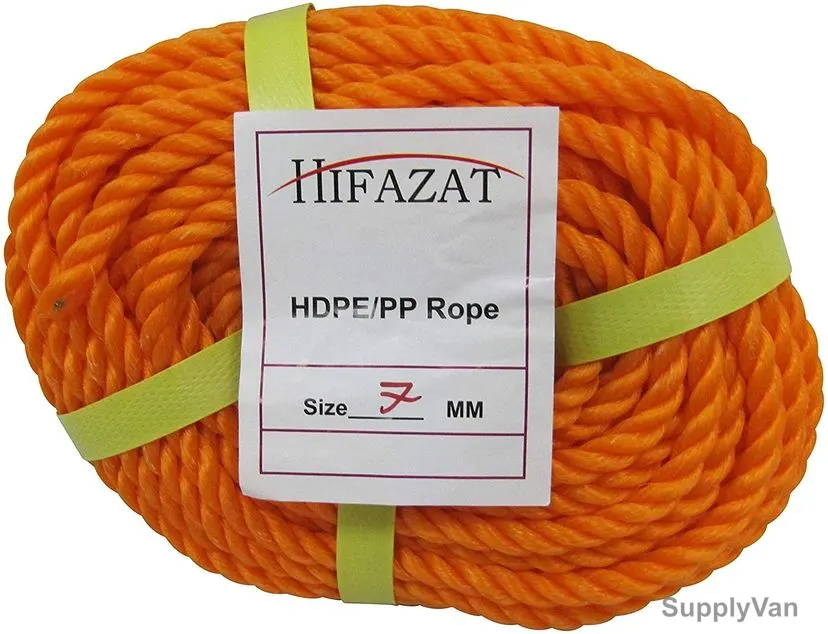 Hifazat Rope, SHGT-NRO-725, Nylon, 7MM x 22.86 Mtrs, Orange
