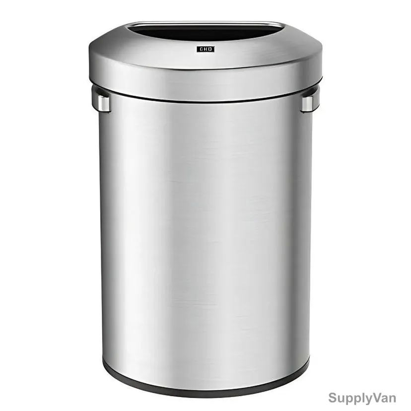 Eko Open Top Trash Bin, SS83-50, Stainless Steel, 50 Ltrs, Silver