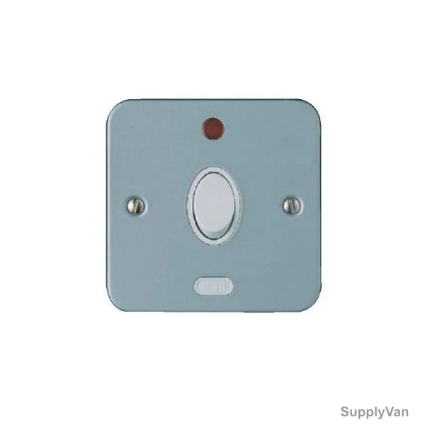 ABB Dual Pole Light Switch, CSWM134, Metal Clad, 1 Gang, 20A
