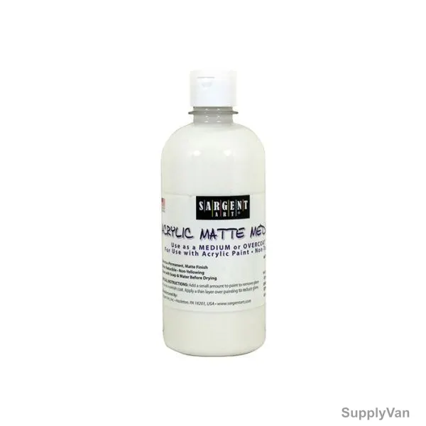 Sargent Art Acrylic Matte Medium, SA22-8815, 16 Oz