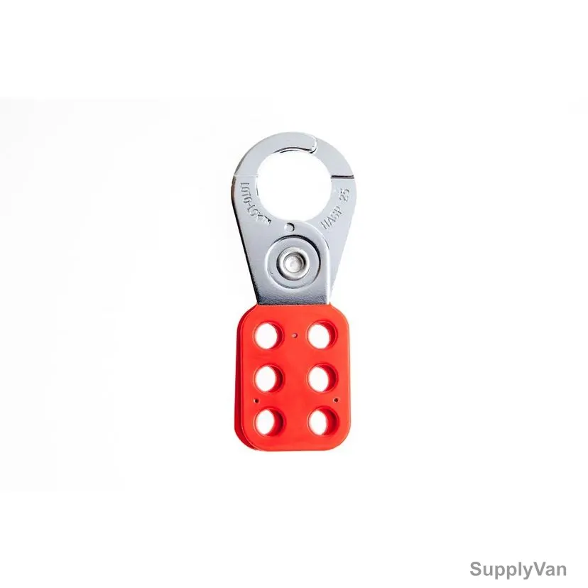 Loto-Lok Lockout Hasp, HSP-PMH-25R, Steel, 25MM, Red