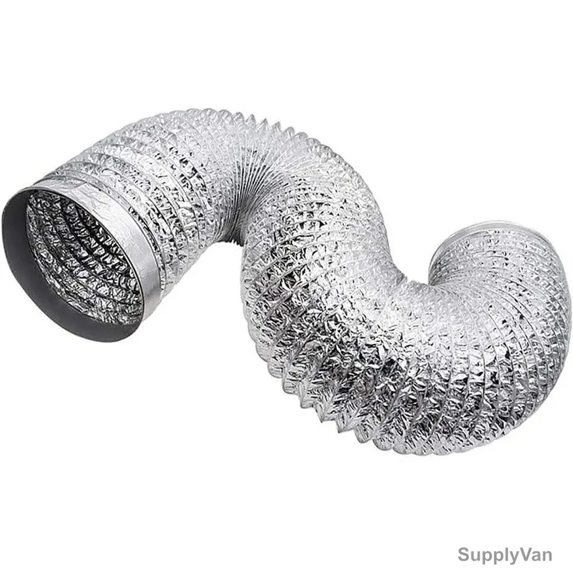 Novex Exhaust Air Duct Hose, NV-ALD1008, Aluminium, 8 Inch Dia x 7.5 Mtrs Length, Silver — image 1