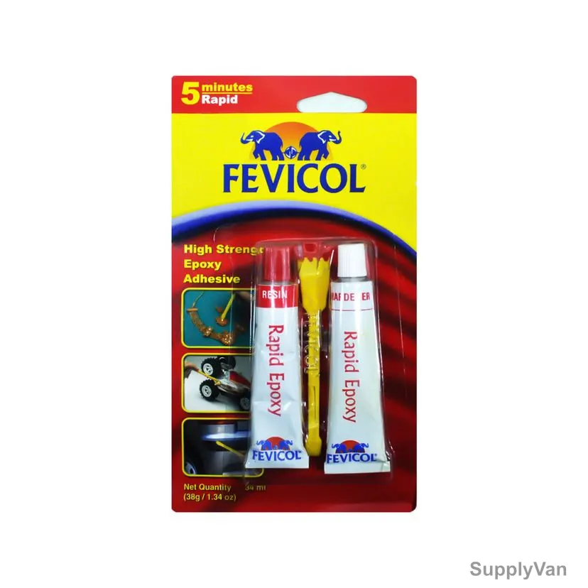 Fevicol Rapid Epoxy Adhesive, 38GM, Multicolor, 2 Pcs/Kit