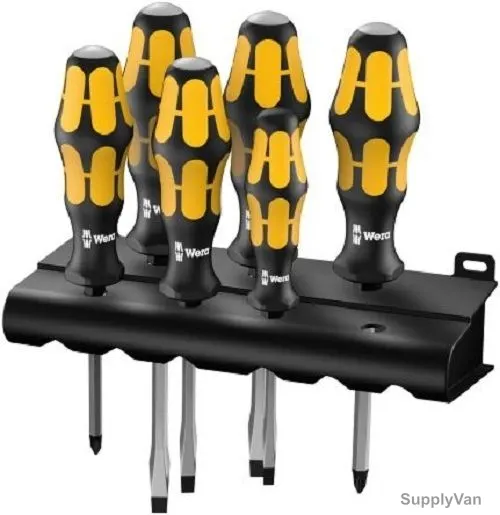 Wera Screwdriver Set, 05-018282-001, Kraftform Series, 6 PCS/Set