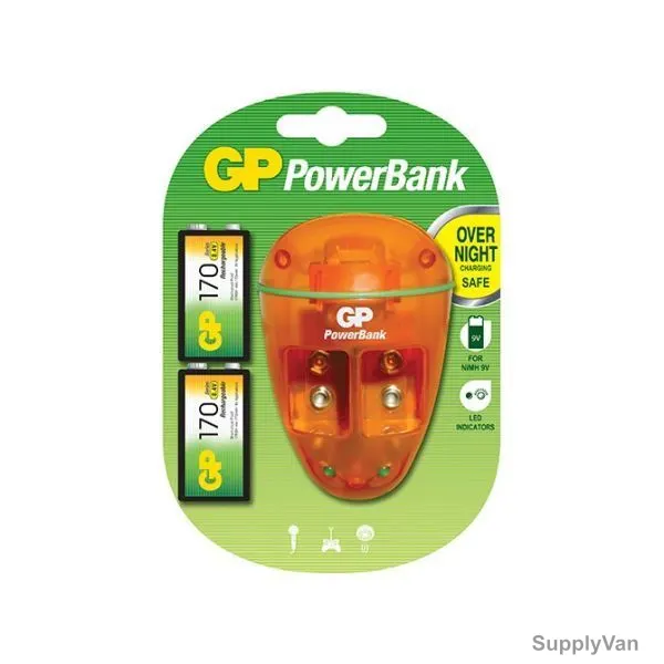 GP Cordless Battery Charger, GPPB09BS17R8-2UE2, 120-230VAC