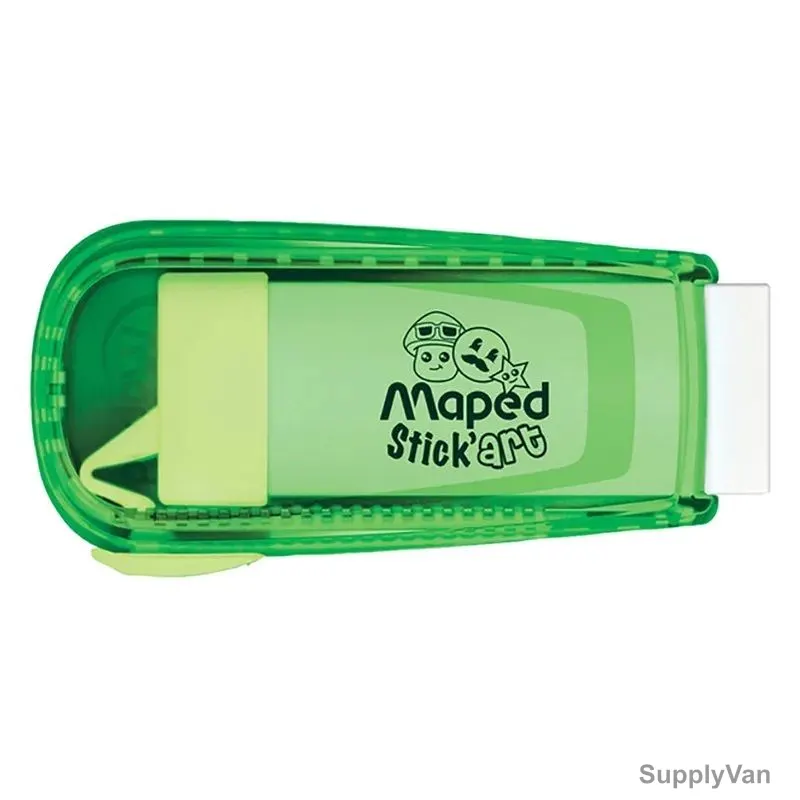 Maped Stick Art Eraser With 20 Sticker, MD-120410, Green