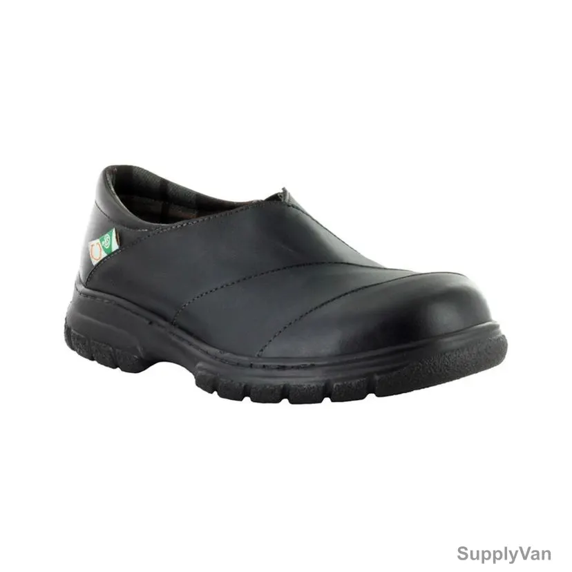 Mellow Walk Women Slip-On Safety Shoes, MADDY-481049, Leather, Size35.5, Black — image 1