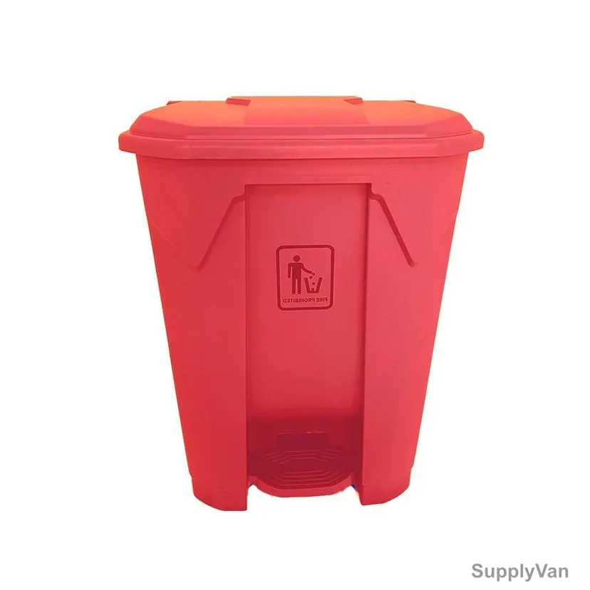 Akc Garbage Bin With Pedal, CHGC05R-68, Plastic, 68 Ltrs, Red