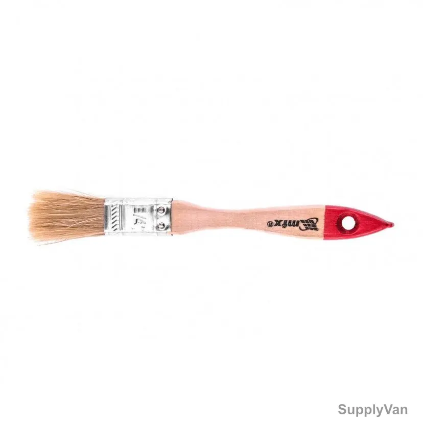 Mtx Flat Paint Brush With Wooden/Metal Handle, 825209, Natural Bristle, 1 Inch — image 1