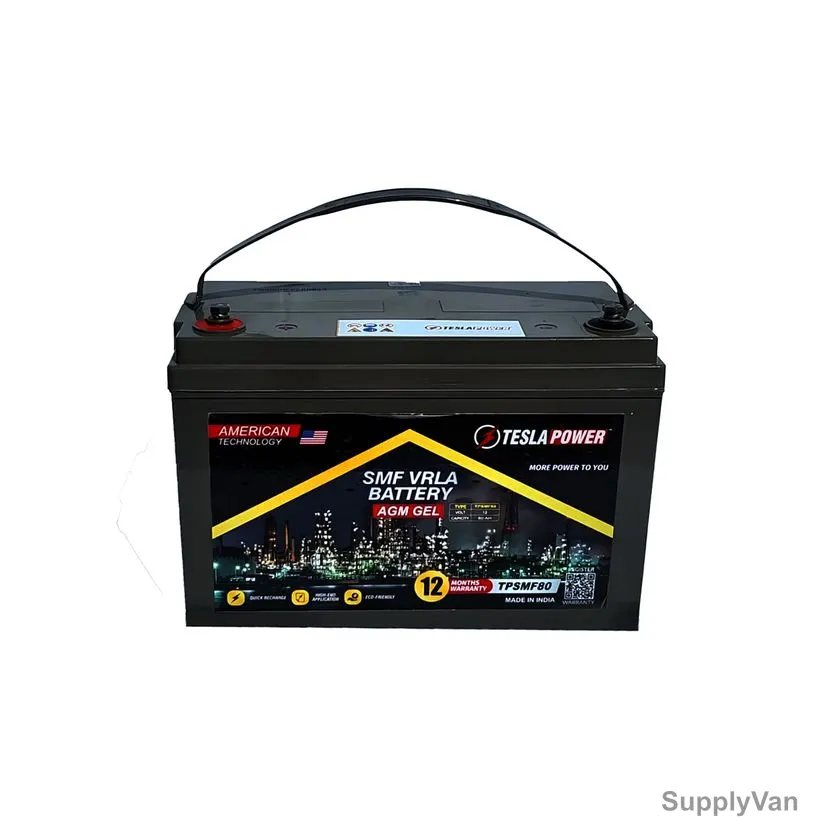 Tesla AGM Monoblock VRLA Battery, TPSMF80, 12V, 80 Ah