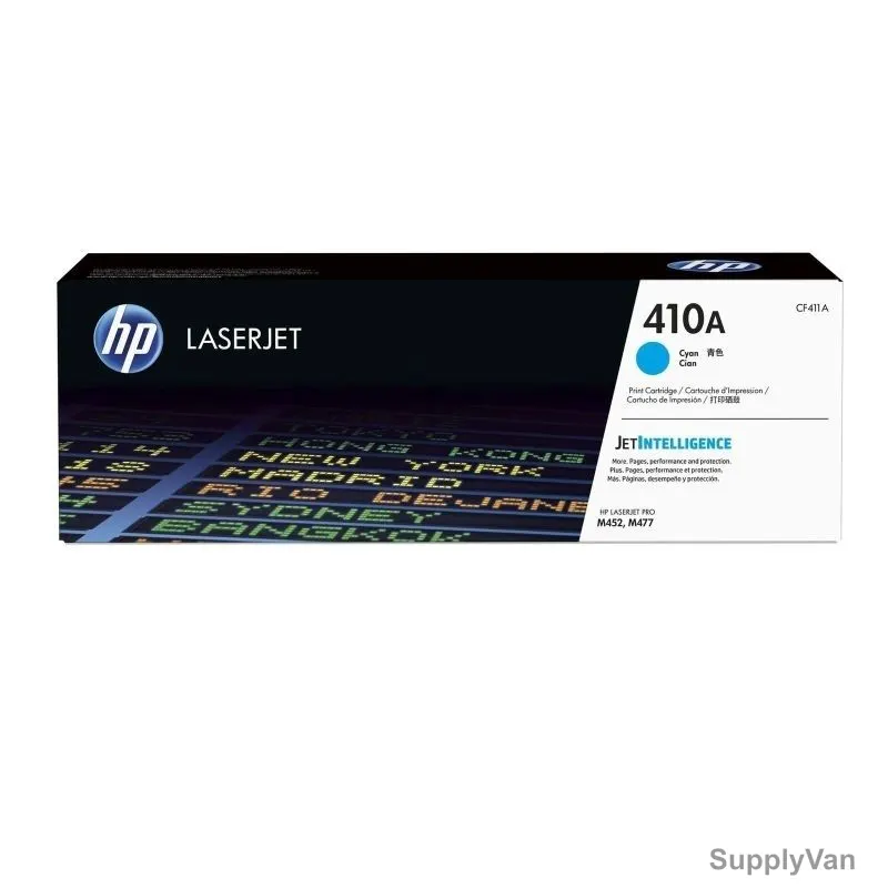 HP Original LaserJet Toner Cartridge, CF411A, 410A, Cyan