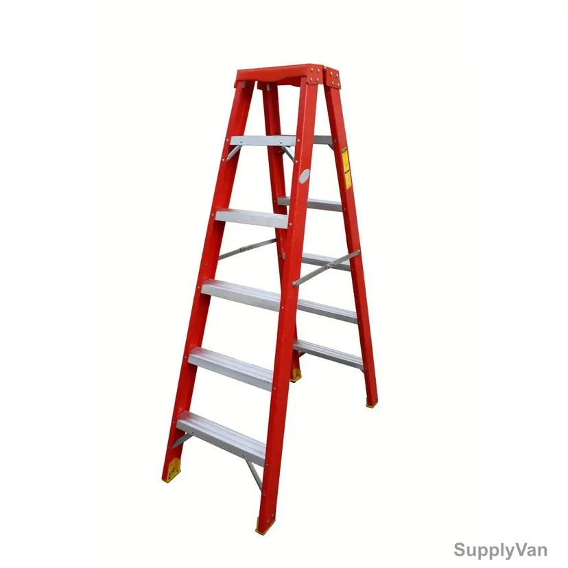 Penguin Fibreglass Double Sided Step Ladder, FGDSPT4, 4 Steps, 1.1 Mtrs, 175 Kg Weight Capacity — image 1