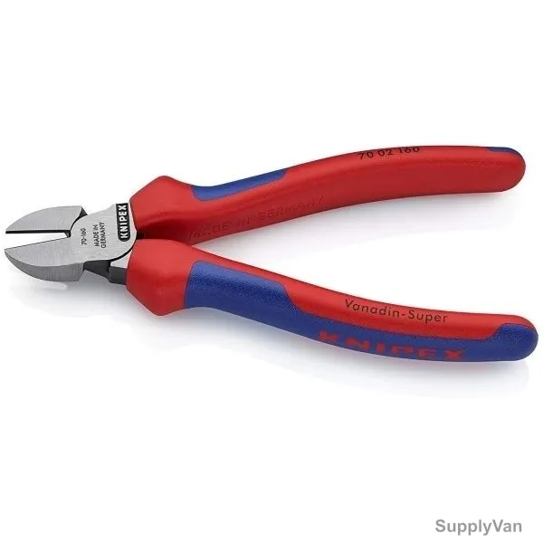 Knipex Comfort Grip Diagonal Cutter, 70-02-160, Red and Blue