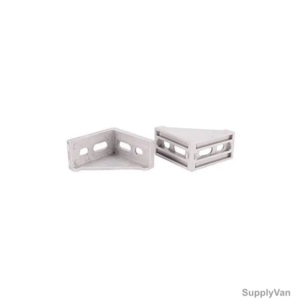 Extrusion 90 Degree Corner Bracket, 45 Series, 4 Hole, Aluminium, 42 x 88MM, PK2