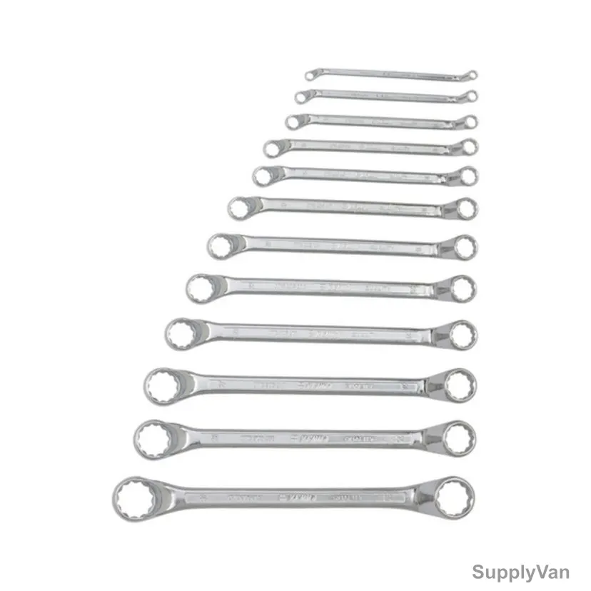 Wurth Zebra Powerdriv Deep Offset Metric Double Box End Wrench Set, 071330542, 12 Pcs/Set