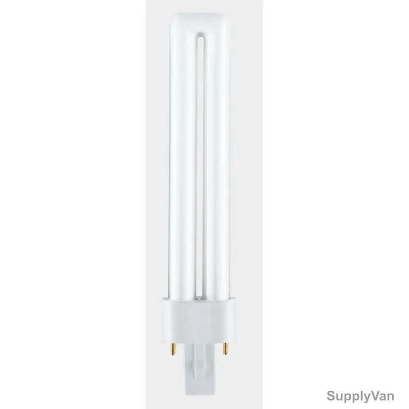 Osram Fluorescent Lamp, Dulux S, 9W, G23, 3000K, Lumilux Warm White — image 1