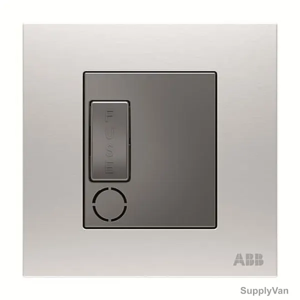 ABB Single Pole Spur Unit W/ Flex Outlet, AM50653-ST, Millenium, 13A, 6kA, Stainless Steel