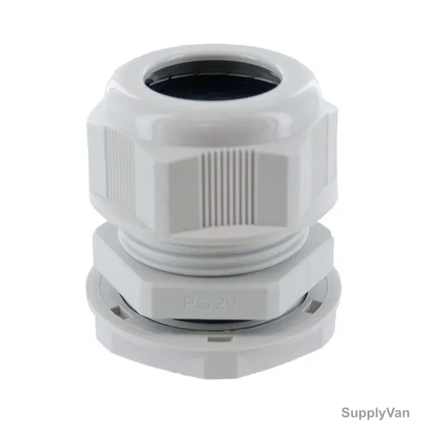 PVC Gland, PG-29, 36MM Outer Dia, 18-25MM Cable Size, White, 50 Pcs/Pack