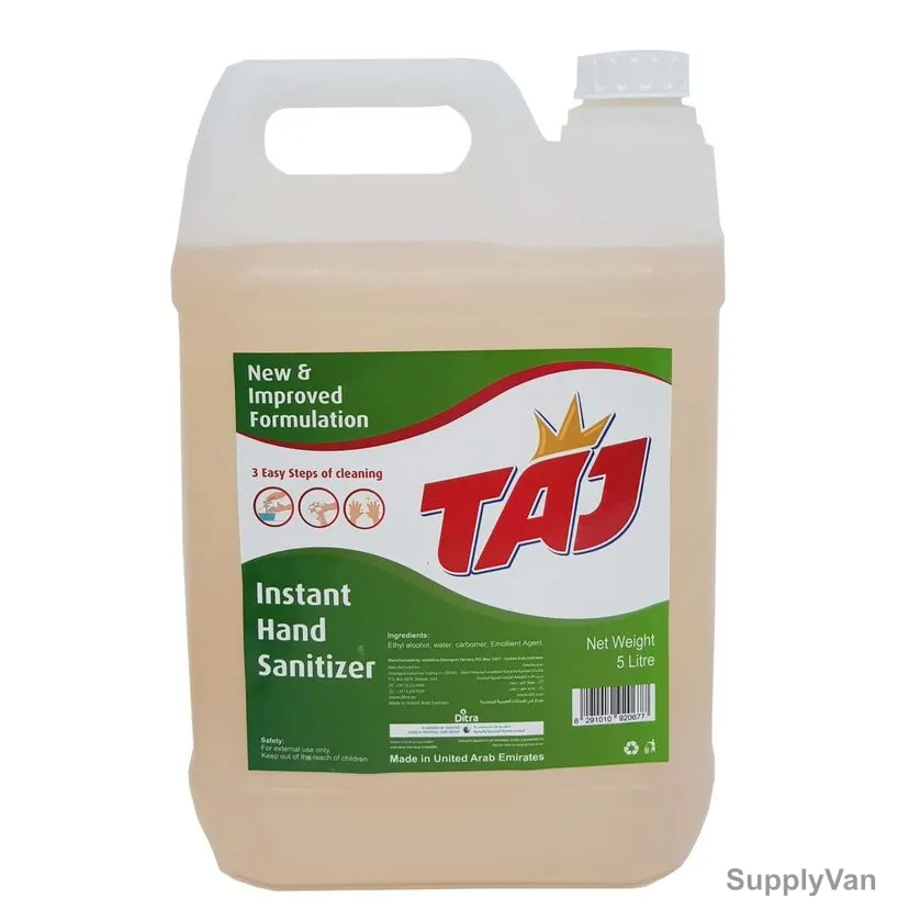 Taj Instant Hand Sanitizer, 5 Ltrs, 2 Pcs/Pack
