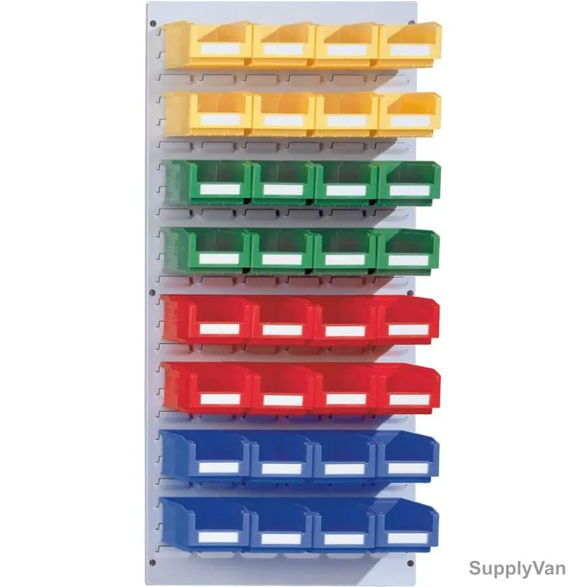 Bito Louvered Panel With Pick Bins, SK-SET3, 32 Bins, 991 x 457MM, Blue