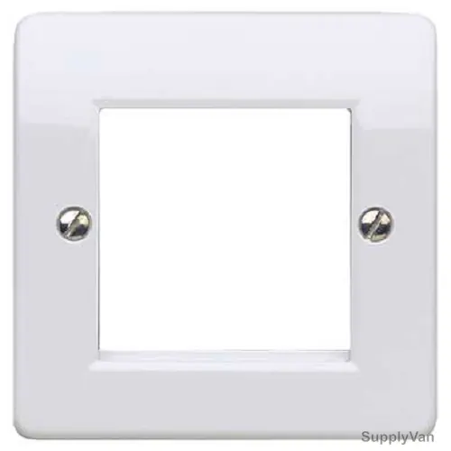 Mk Module Euro Front Plate, K0182WHI, Logic Plus, Thermoset Plastic, IP2XD, 2 Gang, 50 x 50MM, White