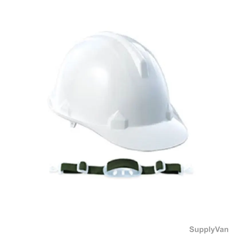 Blue Eagle Safety Helmet With Chin Strap, HR36WH, White