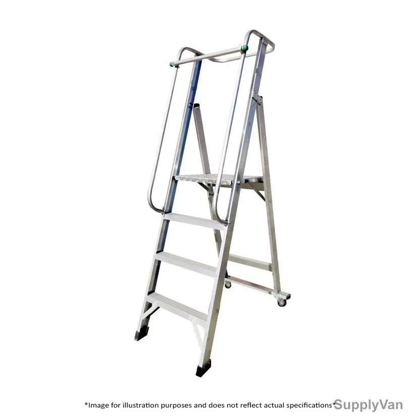 Unique Platform Step Ladder, USPL-09, Aluminium, 8 + 1 Steps, 2.6 Mtrs, 150 Kg