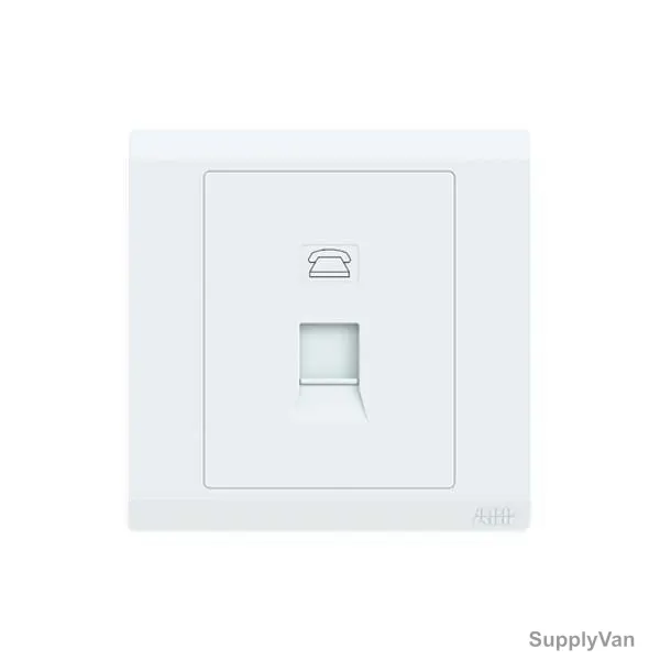 Abb Telephone Socket Outlet, BL321, lnora, 1 Gang, RJ11, White — image 1