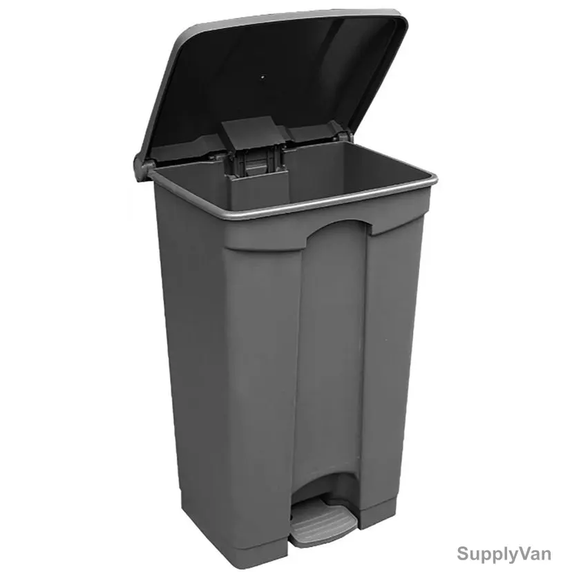 Swish Garbage Bin With Pedal, Plastic, 87 Ltrs, Grey