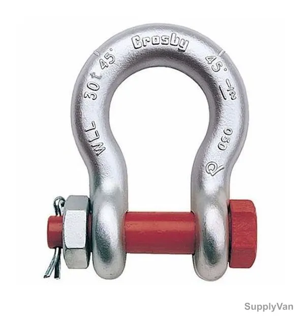 Crosby Bolt Type Shackle, 1021092, G-2140, 21 Ton