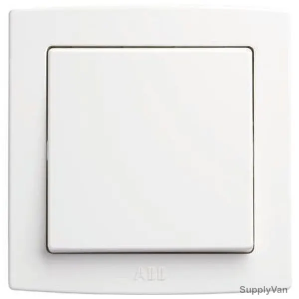 ABB Light Switch, AC101, PVC, 1 Gang, 1 Way, 10A