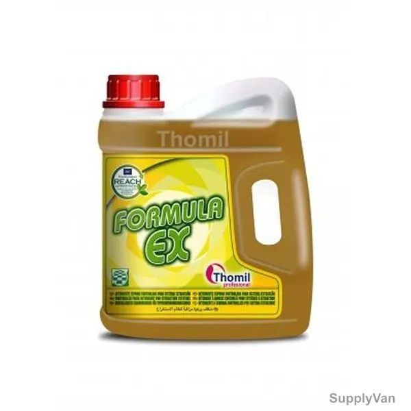 Thomil Formula Ex Controlled Foam Detergent for Extraction Systems, TSMM028, 4 Litre, Amber, PK4