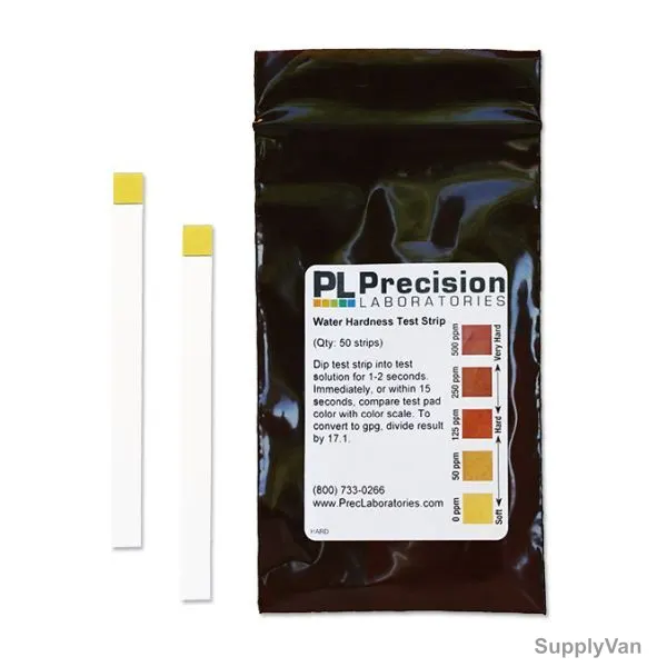 Precision Water Hardness Test Strip, HARD, 0-500ppm, 64 x 5MM, PK50 — image 1