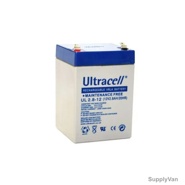Ultracell VRLA Battery, UL2.8-12, 12V, 2.8A