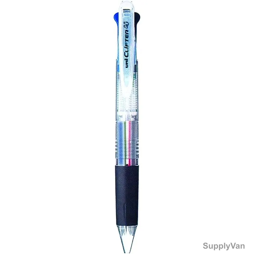 Uni-Ball 4 Color Ball Point Pen, SE354-TR, Clifter, 0.7MM Tip, Multicolor, 10 Pcs/Pack