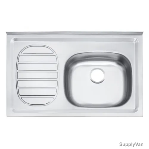 Tramontina Single Right Bowl Kitchen Sink, 93420505, 80 x 50CM