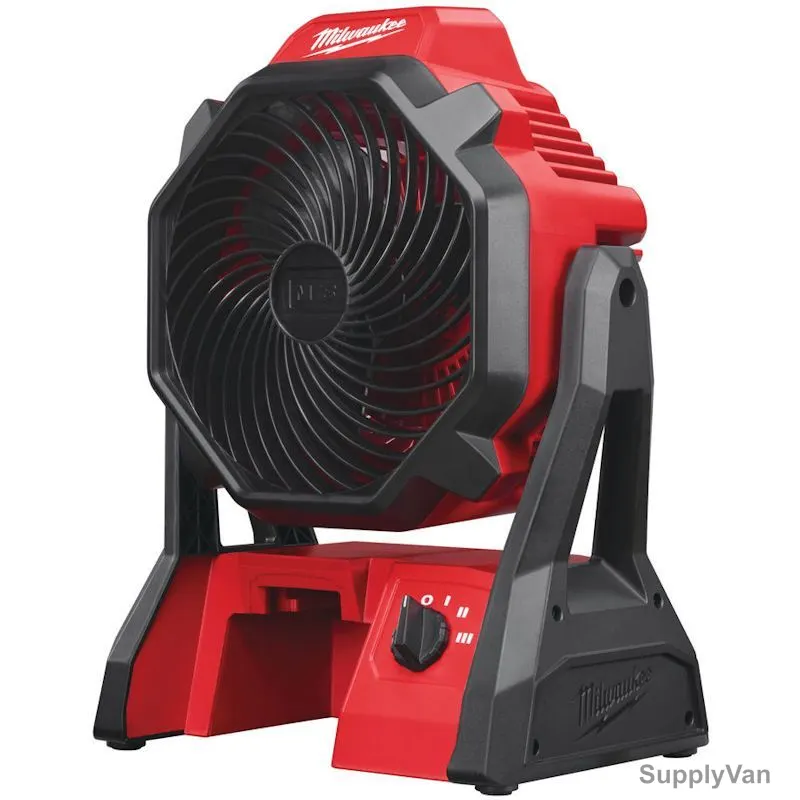 Milwaukee Cordless Jobsite Fan, M18AF-0, 18V, 284 CFM, Red and Black — image 1