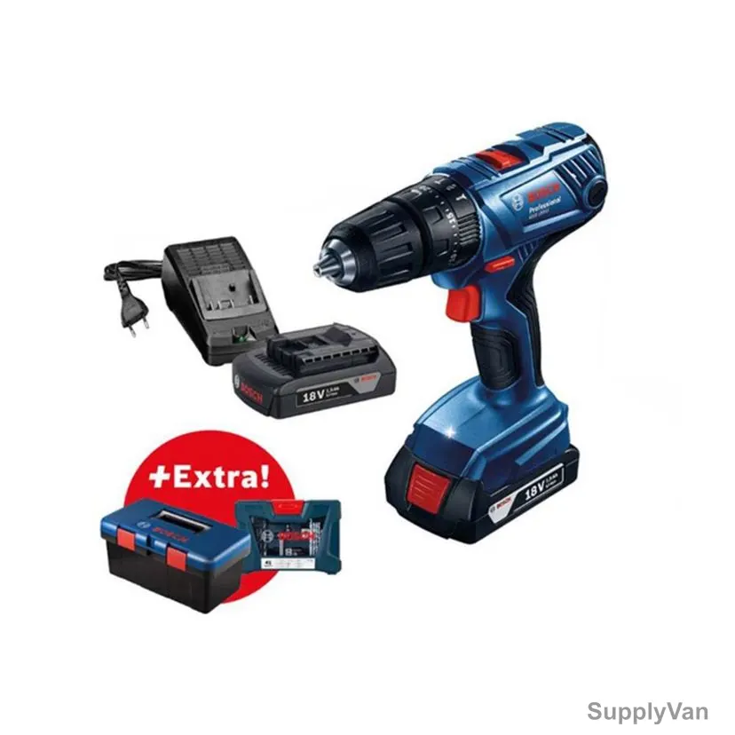 Bosch Professional Cordless Drill Kit With Fisherman Box, GSB-180-LI, 18V, 46 Pcs/Kit — image 1