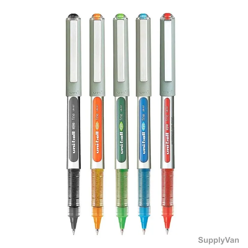Uni-Ball Ball Point Pen, UB157-05C, Eye, 0.7MM Tip, Assorted Colors, 5 Pcs/Set
