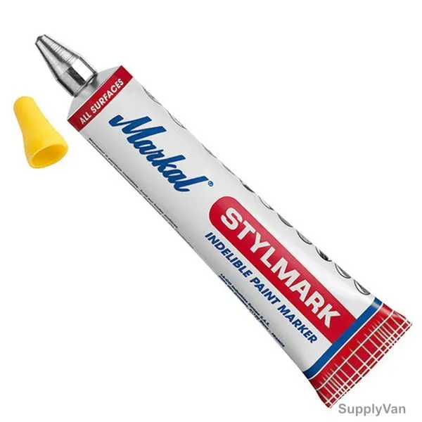 Markal Paint Marker, 096641, Stylmark, 2mm Tip Size, Yellow — image 1
