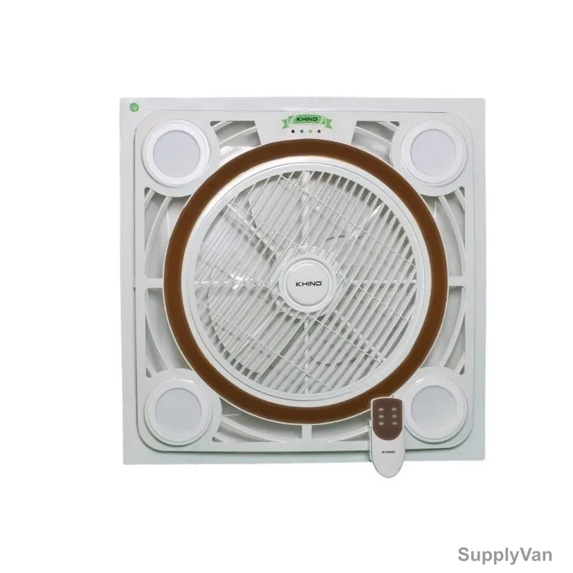 Khind Air Circulator Ceiling Fan, ACF-14-LED, 220-240V, 85W, 14 Inch, Brown