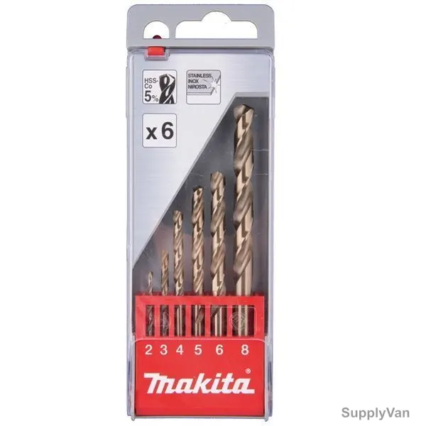 Makita HSS-Co Metal Drill Assortment, D-57168, 6PCS
