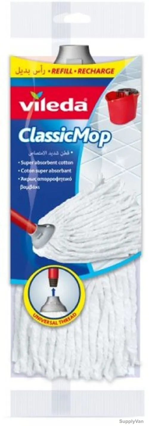 Vileda Classic Floor Mop Refill, VLFC152132, Cotton