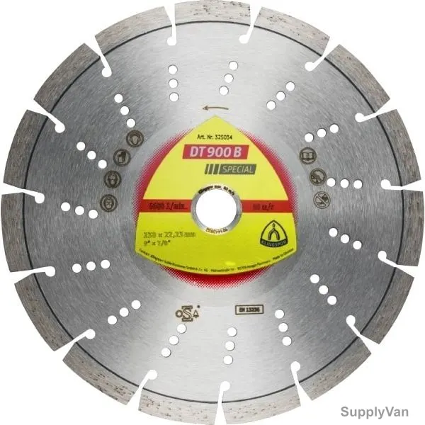 Klingspor Diamond Cutting Blade, DT900B, Special, 230MM