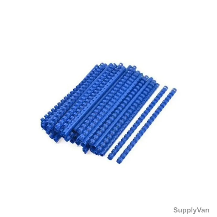 Super Deal Spiral Binding Ring, 17812, Plastic, 12MM Dia, Blue, 100 Pcs/Pack
