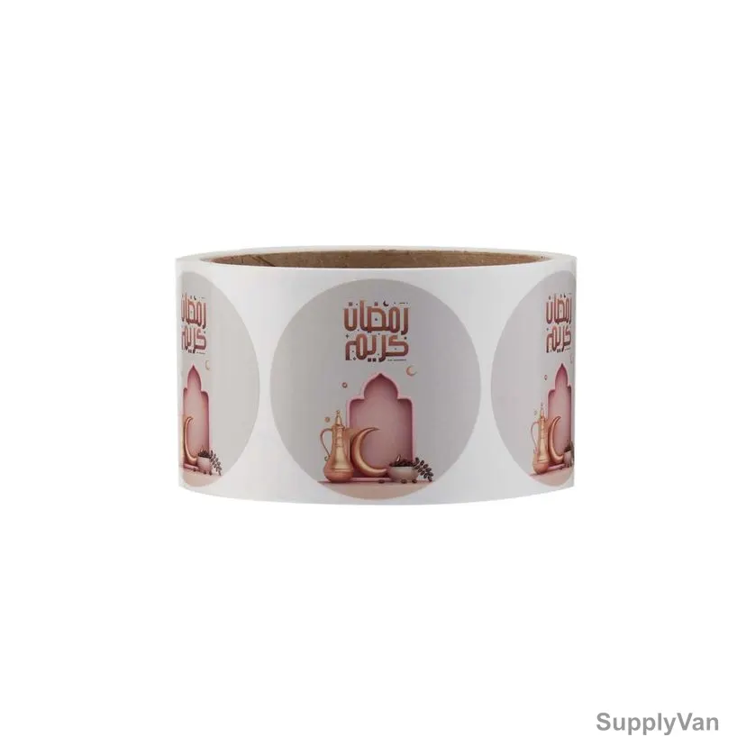 Hotpack Ramadan Kareem Printed Sticker Roll, STK50RAM, Semi-Gloss Paper, 50MM Dia, 250 Pcs/Roll — image 1