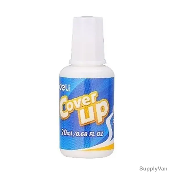 Deli Correction Fluid With Brush Applicator, E39291, 20ML