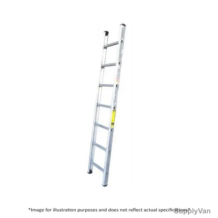 Emc Square Rung Straight Ladder, EHSQL-15, Aluminum, 1 Side, 15 Steps, 4.8 Mtrs, 113.39 Kgs