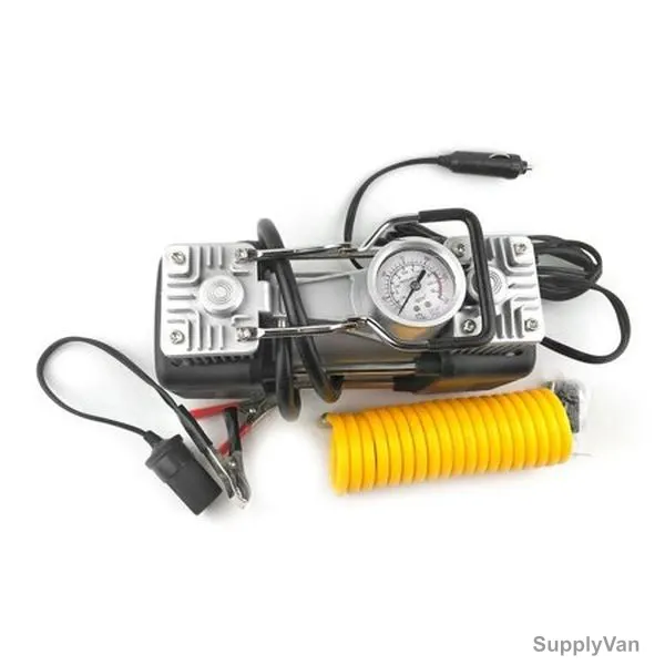 California Formula-T Portable Double Cylinder Car Air Compressor, 12V, 150 PSI — image 1